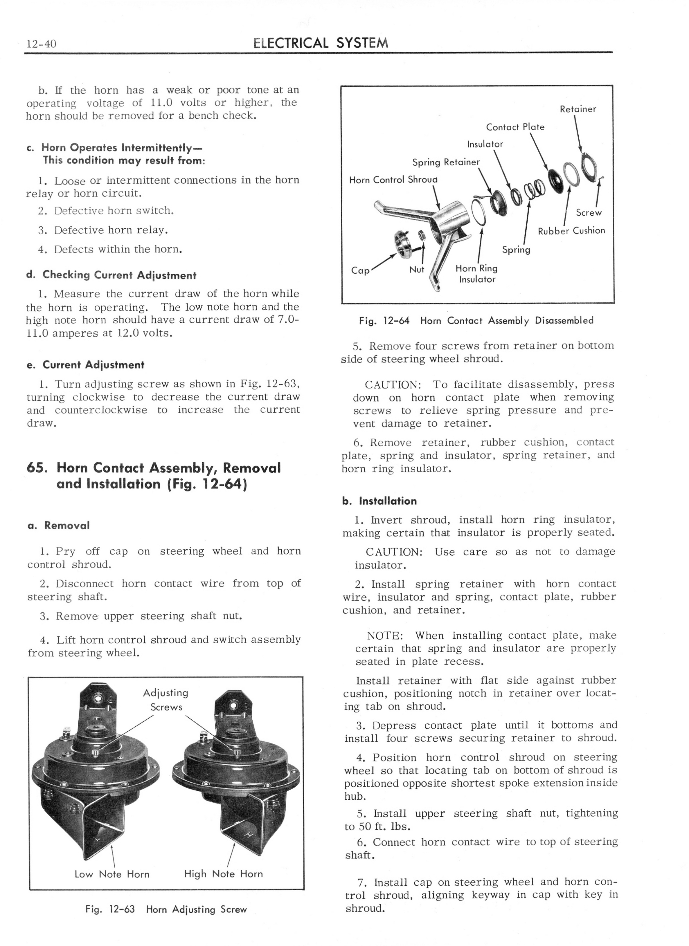 1962 Cadillac Shop Manual Electrical Page 40 of 62